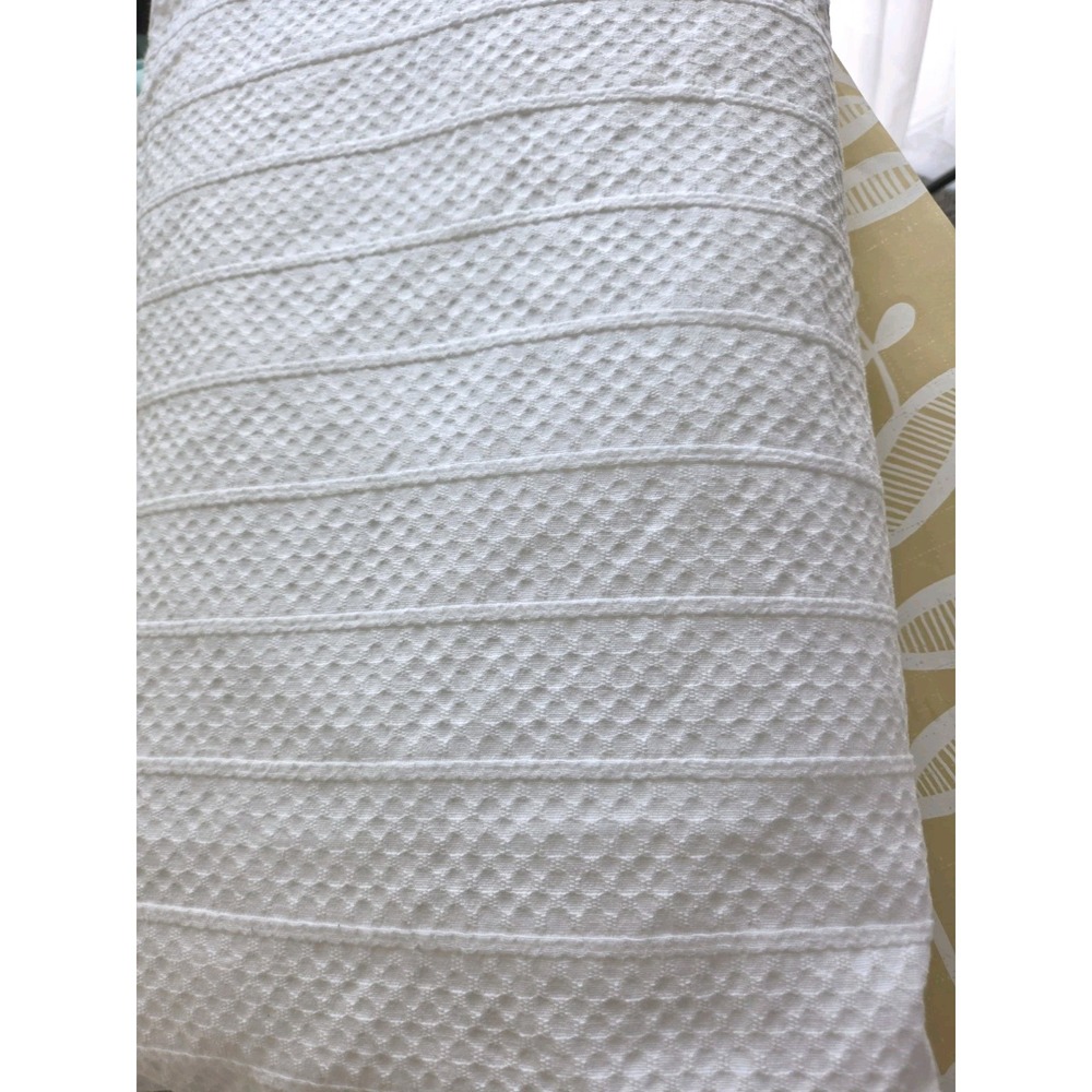 DOCOFIL White Cotton Linen Blend Textured Honeycomb Queen Duvet Portugal